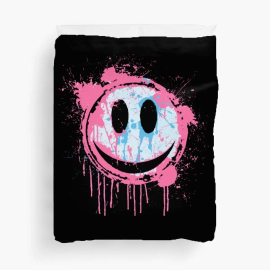Graffiti Smiley Face - Urban Street Art Duvet Covers