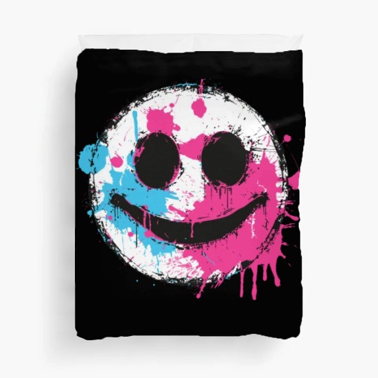 Graffiti Smiley Face - Urban Street Art Duvet Covers