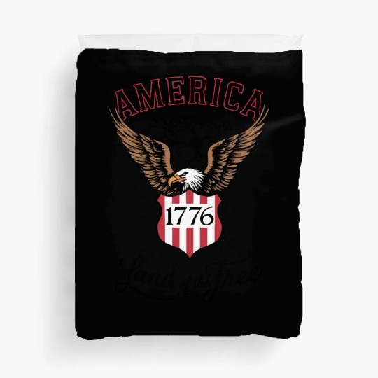 Independence Day Art 4 July Eagle Land of the Free Duvet Covers