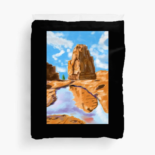 Grand Canyon Loose Oil Landscape Painting Duvet Covers