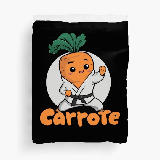 Cute Karate Carrot Design Duvet Covers