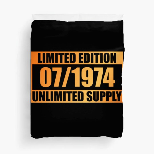 50th birthday Limited Edition - ꝏ Supply 07/1974 Duvet Covers
