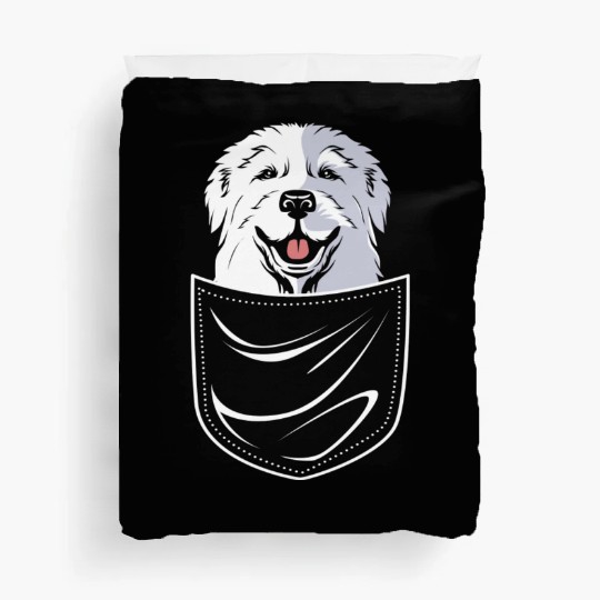 Dog In A Pocket Pet Lover Cute Great Pyrenees Duvet Covers