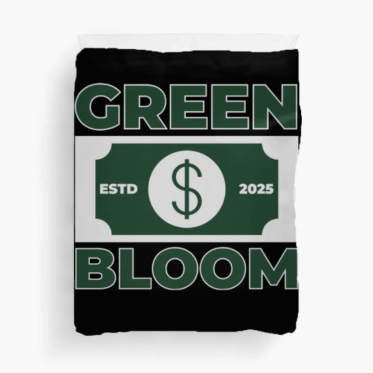 Green Bloom Money Rich Duvet Covers
