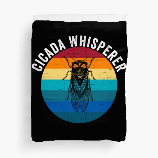 Funny Cicada Whisperer Funny Cicada Magicicada Duvet Covers