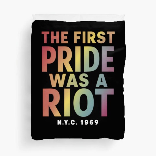 The First Pride Was A Riot LGBT Gay Ally Rainbow Duvet Covers