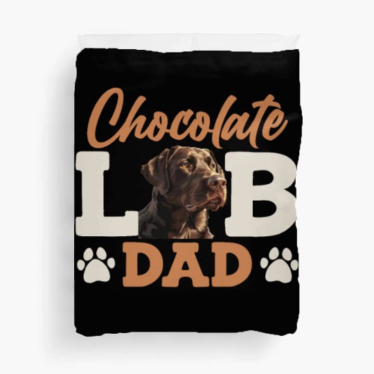 Labrador Owner CHOCOLATE LAB DAD Labrador Dog Duvet Covers