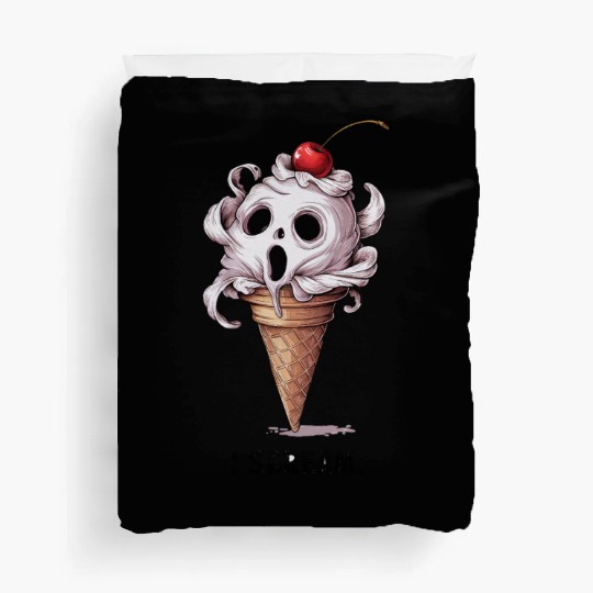 I Scream Ice Cream Skull Art Duvet Covers