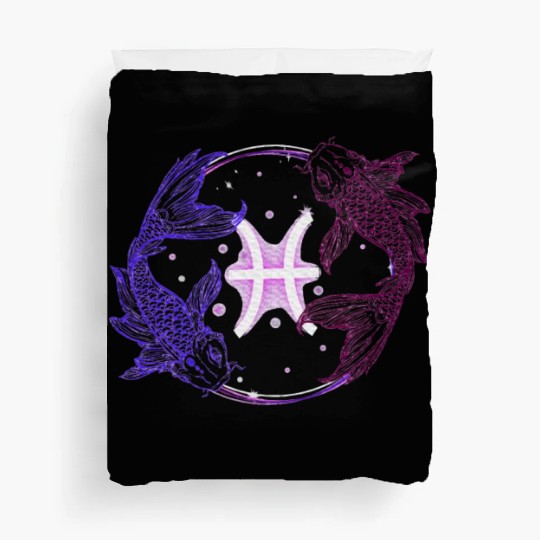 Pisces February March Birthday Horoscope Lover Duvet Covers