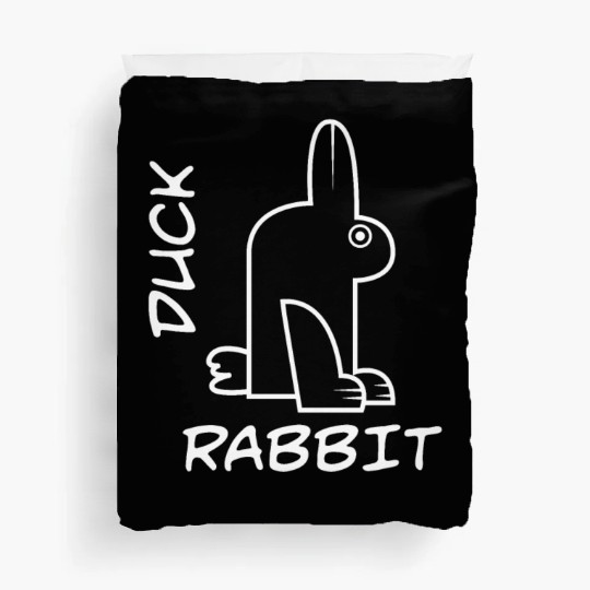 Rabbit Duck Meme Science Math Geek Philosophy Duvet Covers