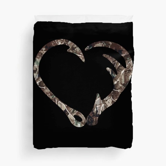 Camo US Flag Deer Skull Vintage Hunting Patriotic Duvet Covers