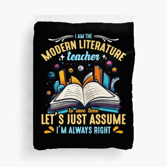 Literature Teacher I Am The Modern Educator Reader Duvet Covers