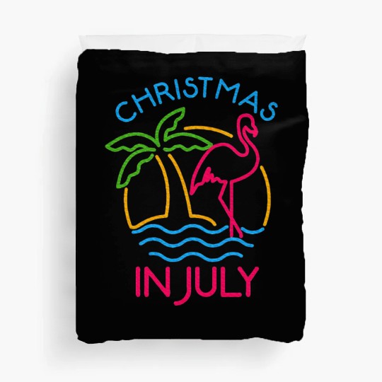 Christmas In July Pink Flamingo Duvet Covers
