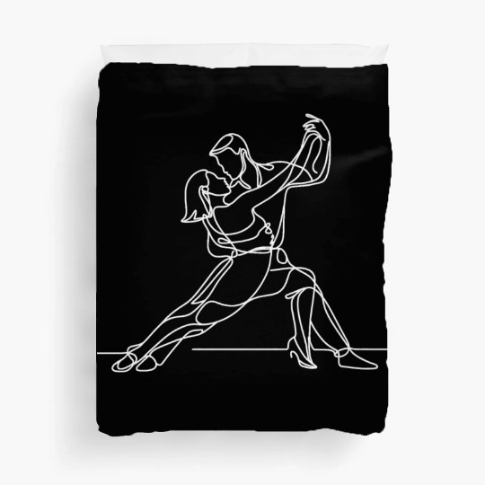 Elegant Tango Line Art – Dance with Grace Duvet Covers