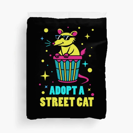 Adopt A Street Cat Possum Opossum 80s Style Duvet Covers
