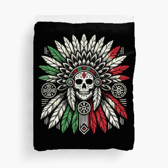 Aztec Warrior Indigenous Mexican Aztec Jaguar Duvet Covers