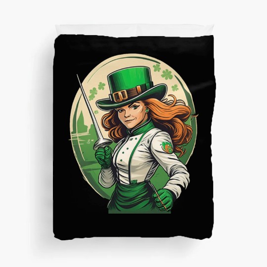St. Patrick's Day Shamrock St Paddy's Day Fencing Duvet Covers