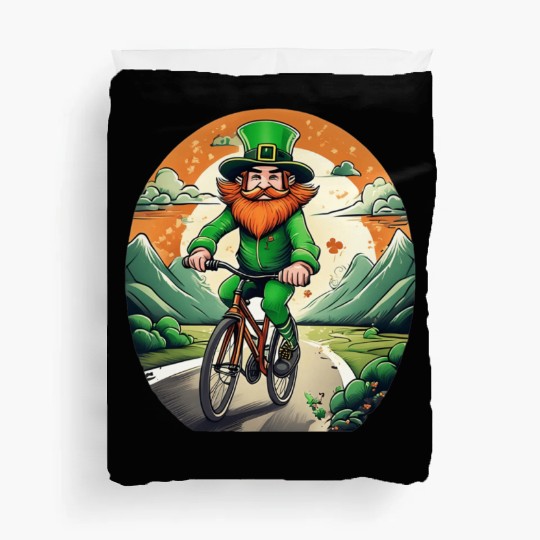 St. Patrick's Day Shamrock St Paddy's Day Cycling Duvet Covers