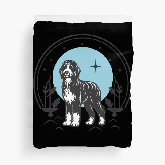Bernedoodle Tarot Card Dog | Celestial and Starsee Duvet Covers