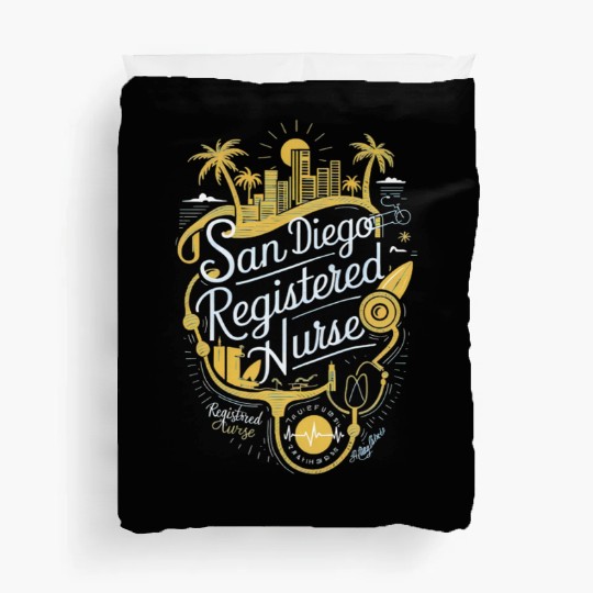 San Diego Registered Nurse Graphic Art Duvet Covers