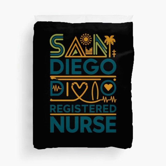 San Diego Registered Nurse Graphic Design Duvet Covers