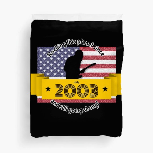 21st birthday Rocking this planet since 07/2003 Duvet Covers