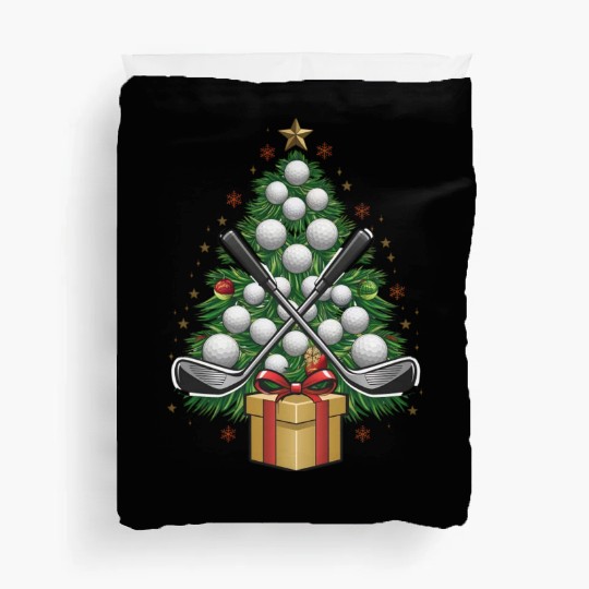 Golf Equipment Christmas Tree Christmas Golf Duvet Covers