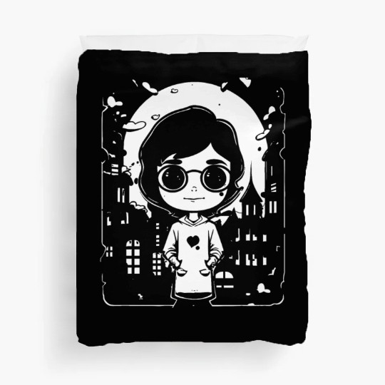Cute Chibi Anime Science Girl Duvet Covers