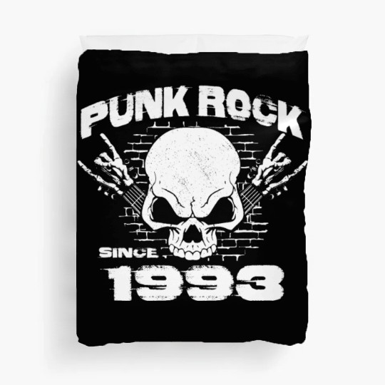 Punk Rock Since 1993 - Skull Rock Hands 31st Duvet Covers