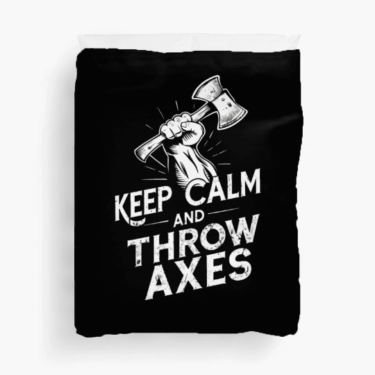 Axe Throwing Enthusiasts Championship Precision Duvet Covers