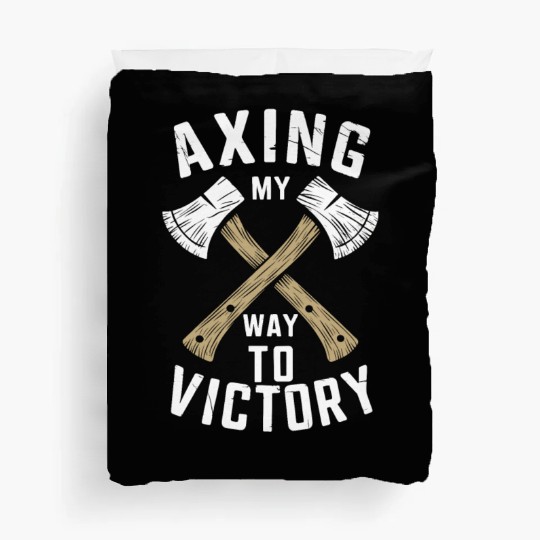Axe Throwing Enthusiasts Championship Precision Duvet Covers