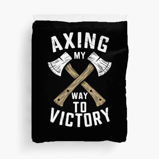 Axe Throwing Enthusiasts Championship Precision Duvet Covers