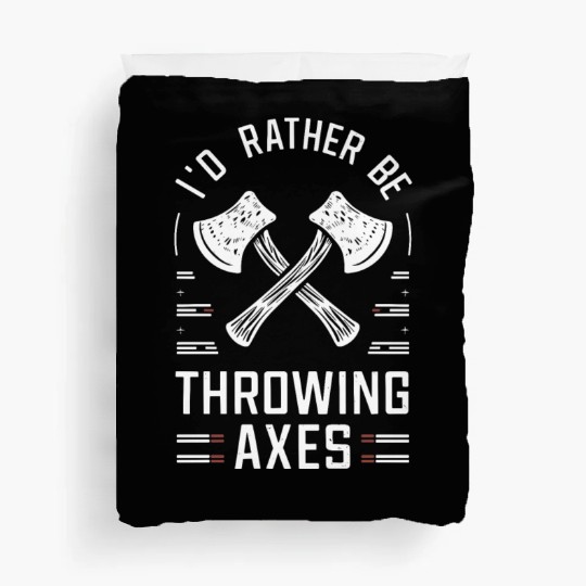 Axe Throwing Enthusiasts Championship Precision Duvet Covers