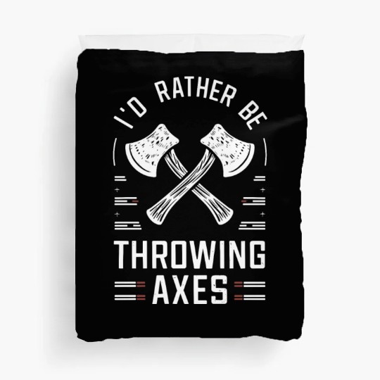 Axe Throwing Enthusiasts Championship Precision Duvet Covers