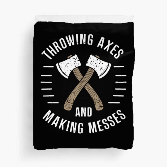 Axe Throwing Enthusiasts Championship Precision Duvet Covers