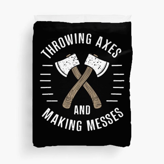 Axe Throwing Enthusiasts Championship Precision Duvet Covers