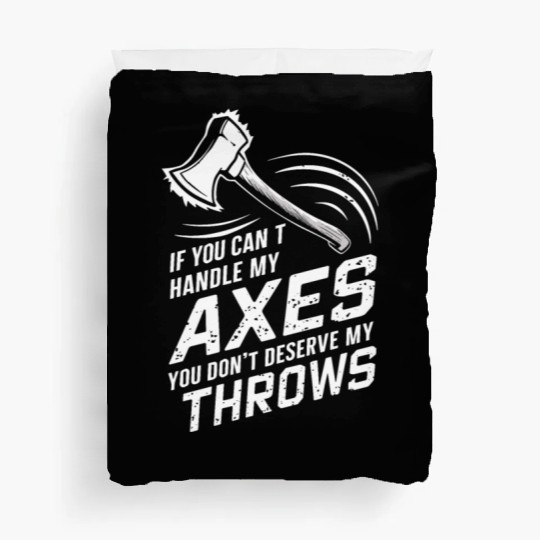 Axe Throwing Enthusiasts Championship Precision Duvet Covers