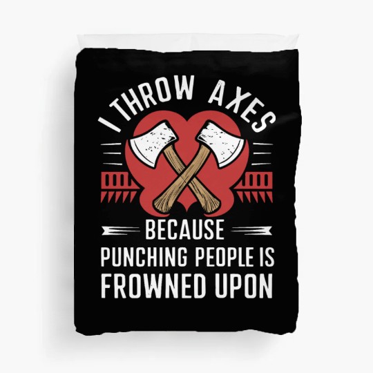 Axe Throwing Enthusiasts Championship Precision Duvet Covers
