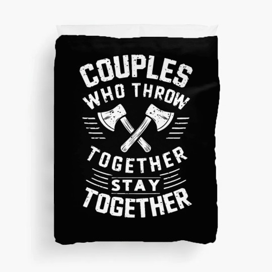 Axe Throwing Enthusiasts Championship Precision Duvet Covers