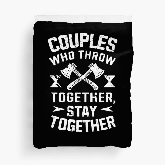 Axe Throwing Enthusiasts Championship Precision Duvet Covers