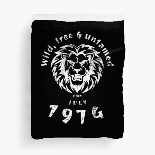 50th birthday Wild, free & untamed since 07/1974 Duvet Covers