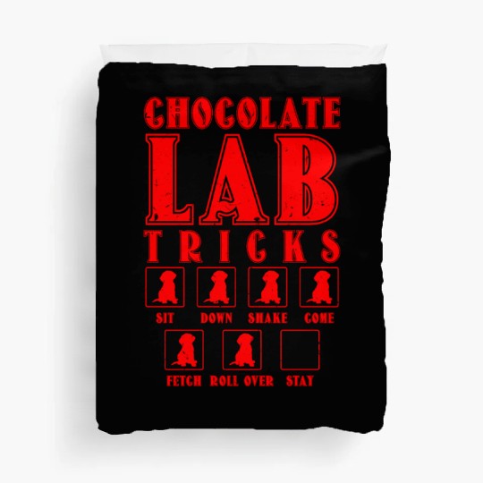 Brown Labrador CHOCOLATE LAB TRICKS Stubborn Duvet Covers