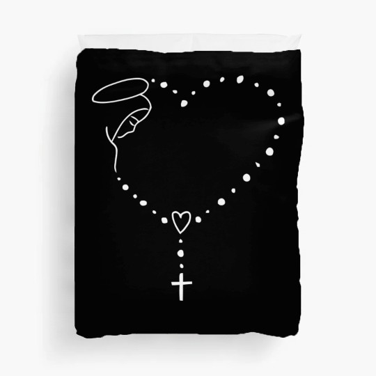 Virgin Mary jesus bible christian religion madona Duvet Covers