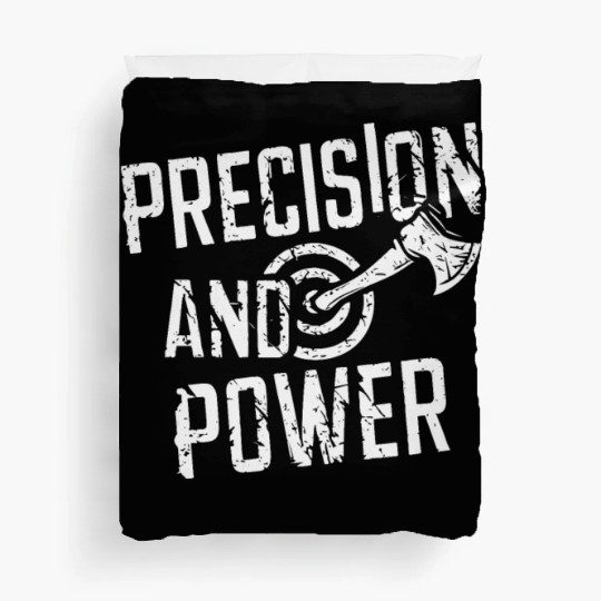 Axe Throwing Enthusiasts Championship Precision Duvet Covers