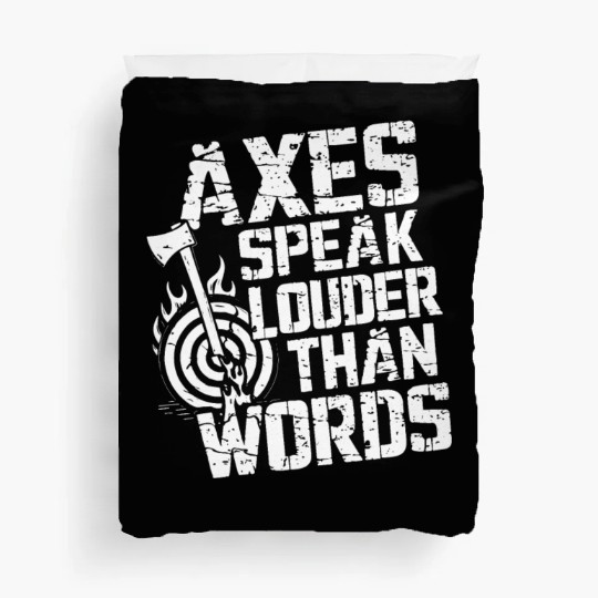 Axe Throwing Enthusiasts Championship Precision Duvet Covers