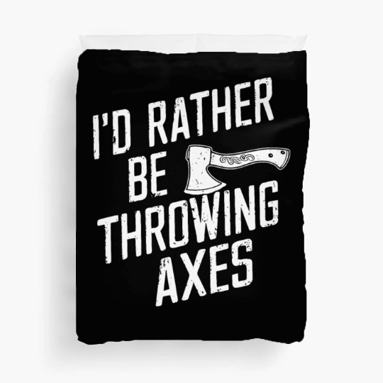 Axe Throwing Enthusiasts Championship Precision Duvet Covers