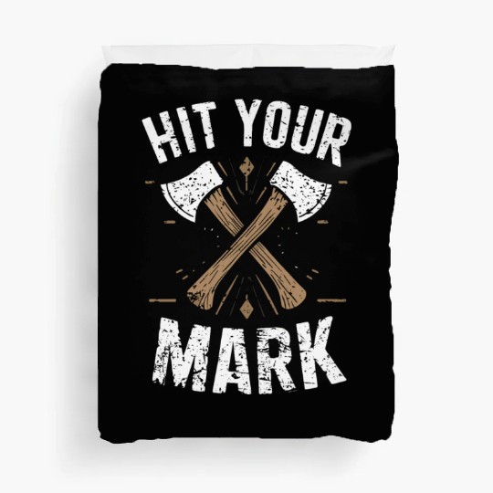 Axe Throwing Enthusiasts Championship Precision Duvet Covers