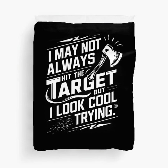 Axe Throwing Enthusiasts Championship Precision Duvet Covers