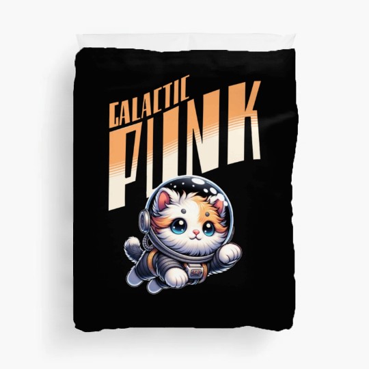 punk galaxy kitty Duvet Covers