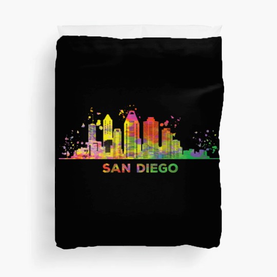 San Diegan Skyline San Diego Duvet Covers